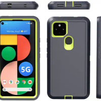 50pcs/lot For Pixel 7 6 Pro 4 4A Rugger Armor Case With Clip 3 in 1 Shockproof Hard Case For Pixel 5