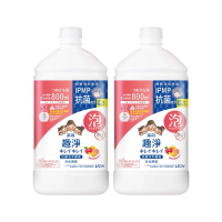 日本獅王LION 趣淨抗菌洗手慕斯 250ml/450ml/800ml 多入組#果香800mlx2-果香800mlx2