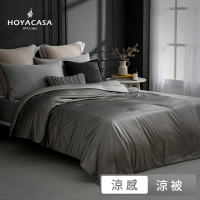 【HOYACASA  禾雅寢具】ICE TECH+ 輕奢微光冰絲涼感被-星空灰 150x200cm(涼被/冷氣毯)