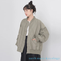 earth music  寬版蓬袖MA-1夾克外套
