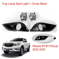 JanDeNing For Clear Fog light Front Lamps Full Kit W/ Harness For MAZDA BT-50 BT50 PRO PICKUP 2012 - 2015