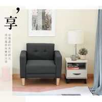 【RICHOME】曼尼日式厚座墊單人布沙發(3色)