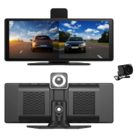 RV-34XW 4K錄影拍照 10吋 CarPlay/安卓Auto/AirPlay/WiFi SONY元件雙鏡頭流媒體觸控屏GPS行車紀錄器