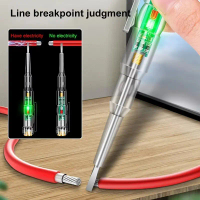 Obeng Tespen Listrik Test Tester Dual Led Minus Tes Pen Kabel Putus Lampu LED Merah Hijau Sensor Det