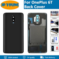 Original Glass 6.41"For OnePlus 6T Back Battery Cover Door Rear For Oneplus 6 Battery Cover 1+6T Housing Case with Camera Lens