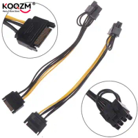 1pc 15pin SATA Male to 8pin(6+2) PCI-E Power Supply Cable 20cm SATA Cable 15-pin to 8 pin cable Wire for Graphic Card