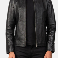 Jaket Kulit Casual Black Custom Ukuran via Whatsapp