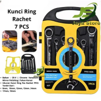 Kunci Ring Pas Set 7pcs Kunci Ring 8-19mm Wrench Rachet Belter
