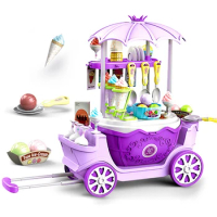 Ice Cream Shop Toys For Kid - Toddler Ice Cream Maker And Store Cart Pretend Playset Scoop And Learn Edutational Toy