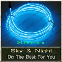 Free shipping Promotion D type EL wire ten colors-blue
