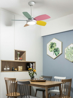 北歐吊扇燈年新款創意簡約餐廳吊扇燈靜音電風扇家用一體吊燈