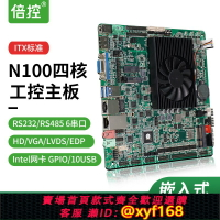 {保固一年 可打統編}倍控N100DC-ITX主板12代N100四核低功耗開發板工控機主機lvds顯示
