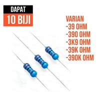resistor 1/4 watt 1/4W 0.25w 0.25 W 39 390 3k9 39k 390k OHM 39