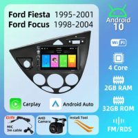 Car Radio 2 Din Android Stereo for Ford Fiesta 1995-2001 Focus MK1 1998-2004 Car Multimedia Player Carplay Autoradio Head Unit