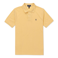 Polo Ralph Lauren RL 熱銷刺繡小馬短袖POLO衫(男青年)-鵝黃色