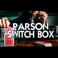 Parson Switch Box (Red) by Davey Rockit Card Magic Trick Turn Card Box Into Switching Device Close Up Magic Magicians Gimmick