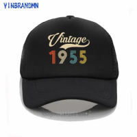 Vinbrandmn 50s Vintage 1955 Original Parts Baseball hats men women Born in 1955 Beach visor hats 66 Years Old Birthday gift hats