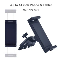 Universal Tablet CD Slot Mount Tablet Car Mount for 4-14 inch Car CD Player Tablet Cell Phone Holder Rotation for iPad Pro 12.9