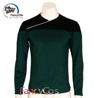 Movie Star Cosplay Trek Green Uniform Picard Hoodie Jacket Next Generation Costume TNG Suit Jean Luc Top Halloween Carnival