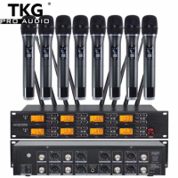 TKG UR-8000-S 640-690mhz UHF professiona uhf wireless microphone 8 wireless microphone system