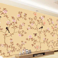 3d customized wallpaper custom 3d wallpaper Flowers and birds backdrop 3d wall murals wallpaper living 3d wallpaper