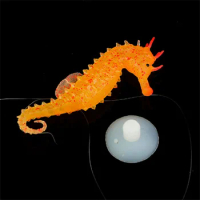 Sea Horse Underwater Decorate Landscaping Creative Decoration Accessories Fish Tank Aquarium Ornament Glow In Dark Silicone