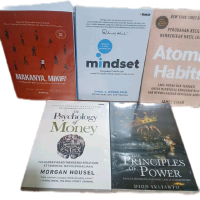 Buku paket 5 makanya mikir mindses atomic habit the pscology of money the principles of power