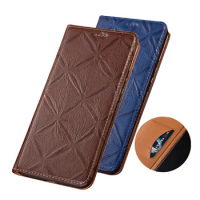 Cow Skin Leather Magnetic Book Flip Phone Case For OPPO Reno 7 Pro 5G/OPPO Reno 7 5G Phone Cover With Card Slot Holder Funda