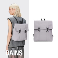【RAINS官方直營】MSN Bag Mini 經典防水小型雙扣環後背包(Flint 灰藕紫)