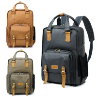 Professional Retro Fashion Casual Waterproof Canvas DSLR Camera Bag Photography Tripod Cameras Backpack for Canon Nikon Sony