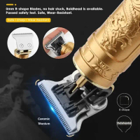 Alat Cukur Rambut Kumis Jenggot Profesional Hair Clipper Vintage Elektrik Mesin Sistem Recharge Moti