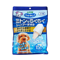【LION 獅王】PET綺麗系列 犬用梳毛掌套(15枚)