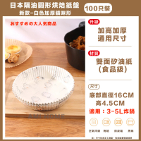 【AMI HOME】日本製貓咪加厚氣炸鍋烘焙紙盤100入(矽油紙盤烘焙紙 隔油紙 蛋糕 炸物 廚房 料理)