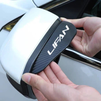 For Lifan X60 Solano 620 320 530 520 720 125 820 250 150 X50 X80 X70 2Pcs Carbon Fiber Car Rearview Mirror Eyebrow Rain Cover