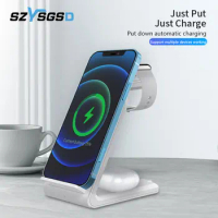 20W Fast 3 in1 Wireless Charger Stand For iPhone 13 12 Pro Max Wireless Charging Dock Station For Apple Watch 7 6 5 AirPods Pro