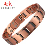 Men Bracelet Jewelry High Gauss 3000 Effective Powerful Magnetic Copper Bracelet Benefits For Health