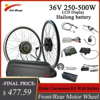 Electric Bike Conversion Kit 36V Voltage Hub Motor Wheel Ebike Conversion Kit 20"26''27.5"700C Size Front Rear LED/LCD Display