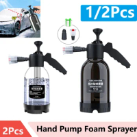 1PC 2L Hand Pump Foam Sprayer with 2 Types of Nozzle Hand high pressure  Pneumatic Foam