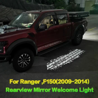 Led Car Light Rearview Mirror Welcome Shadow Lamp For Ford F150 (2009-2014) Ranger Raptor 4X4 Laser Projector Ghost Modification
