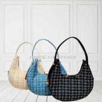 TAS SHOULDER BAG WANITA MOON BAG /SHOULDERBAG WANITA KEKINIAN/TAS Selempang BAHU WANITA BAHAN Kanvas
