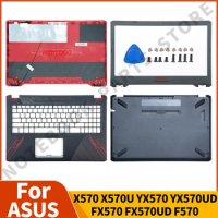 New Laptop Housing Cover For ASUS X570 X570U X570UD YX570U YX570 LCD Back Cover Front Bezel Palmrest Bottom Case Rear Top Red