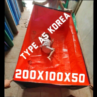 Terpal kolam ikan 100X200X50 Type A5 Korea kwalitas sedang sangat cocok buat pemula dan para peterna