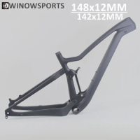 Winowsports UD black carbon fiber toray t800 29er cross country full suspension mtb frame boost Frame FS829