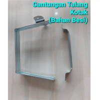 Gantungan besi talang air kotak 4\ inch / Gantungan Talang Pipa Kotak"