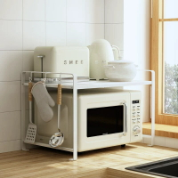 烤箱架 廚房微波爐置物架桌面一體家用2層架子可伸縮多功能烤箱架【xy5873】