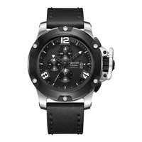 Alexandre Christie AC 6295 MC Jam Tangan Pria Sporty Chronograph Leather Strap Silver Black