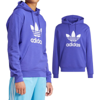 Adidas Trefoil Hoody 男款 紫色 三葉草 國際碼 長袖 上衣 帽T IM9398