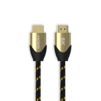 【TeZURE】HDMI線鍍金2.1版 公對公連接線2米黑色(Ultra認證8K 60Hz)