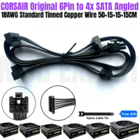 Original CORSAIR 4 SATA Angled Hard Disk Drive HDD SSD Power Cable for RM450 RM550 RM650 RM750 RM850