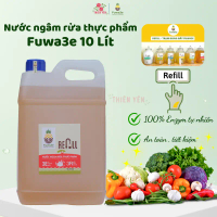 Fuwa3e Nước Ngâm Rửa Thực Phẩm 10L Refill Tiết Kiệm Khử Mùi Tanh Thịt Cá Giữ Tươi Rau Củ  Enzym Tự N